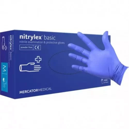 NITRYLEX® BLUE DISPOSABLE NITRILE GLOVES Size M