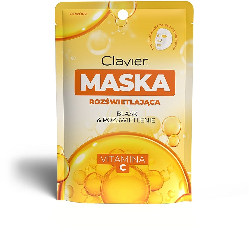 Lakštinė veido kaukė su vitaminu C - 10 vnt.